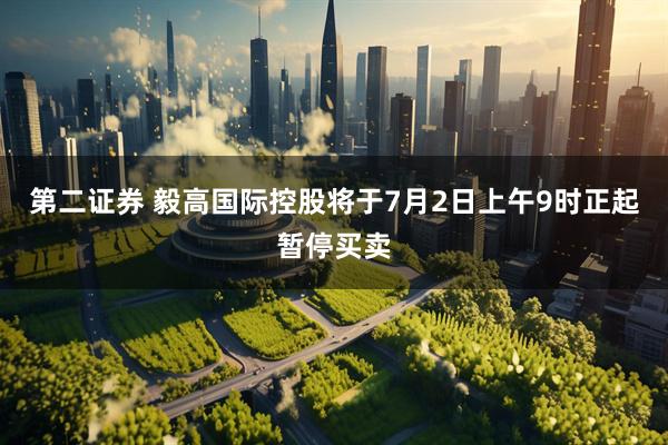 第二证券 毅高国际控股将于7月2日上午9时正起暂停买卖